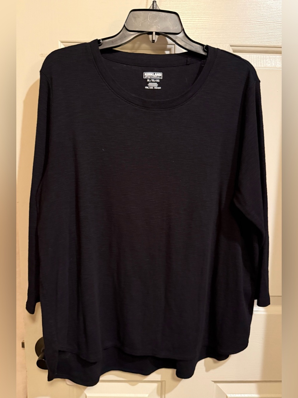 Kirkland Signature Black Long Sleeve Crew Top